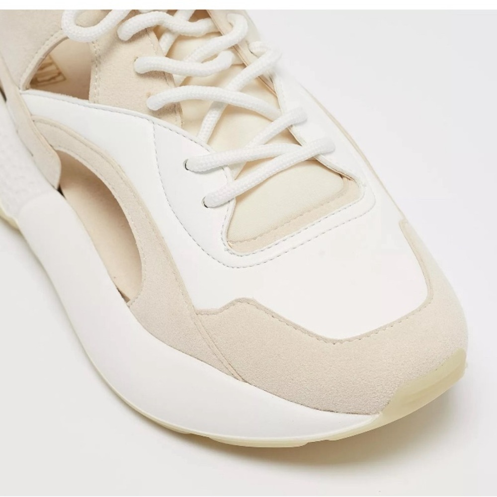 Stella McCartney Faux Leather And Faux Suede Eclypse Low Top Sneakers Size US7 - Picture 5 of 7